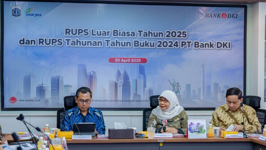 Rapat Umum Pemegang Saham Tahunan (RUPST) Bank DKI Tahun Buku 2024 yang diselenggarakan pada Rabu (30/04/2025)./Ist