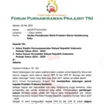 Surat resmi Forum Purnawirawan Prajurit TNI' perihal usulan pemakzulan Gibran Rakabuming Raka sebagai wakil presiden kepada MPR RI dan DPR RI./Ist