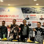 Direktur Operasional PAM JAYA, Syahrul Hasan (kedua dari kiri) dalam diskusi publik bertajuk “Air untuk Kehidupan: Transformasi Layanan PAM JAYA Demi Jakarta Sehat” di The Jayakarta SP Hotel, Taman Sari, Jakarta Barat, Jumat (25/7/2025)./PorosJakarta.dok