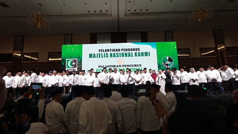 Pengurus MN KAHMI 2022-2027 di Jakarta Convention Center (JCC), Jakarta, pada Senin (27/3/2023)./Kamhi.dok